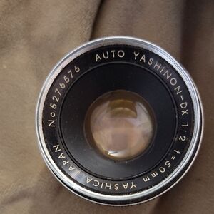 Yashica Black and Silver 50mm f/1.2 Auto Yashinon-DX Lens